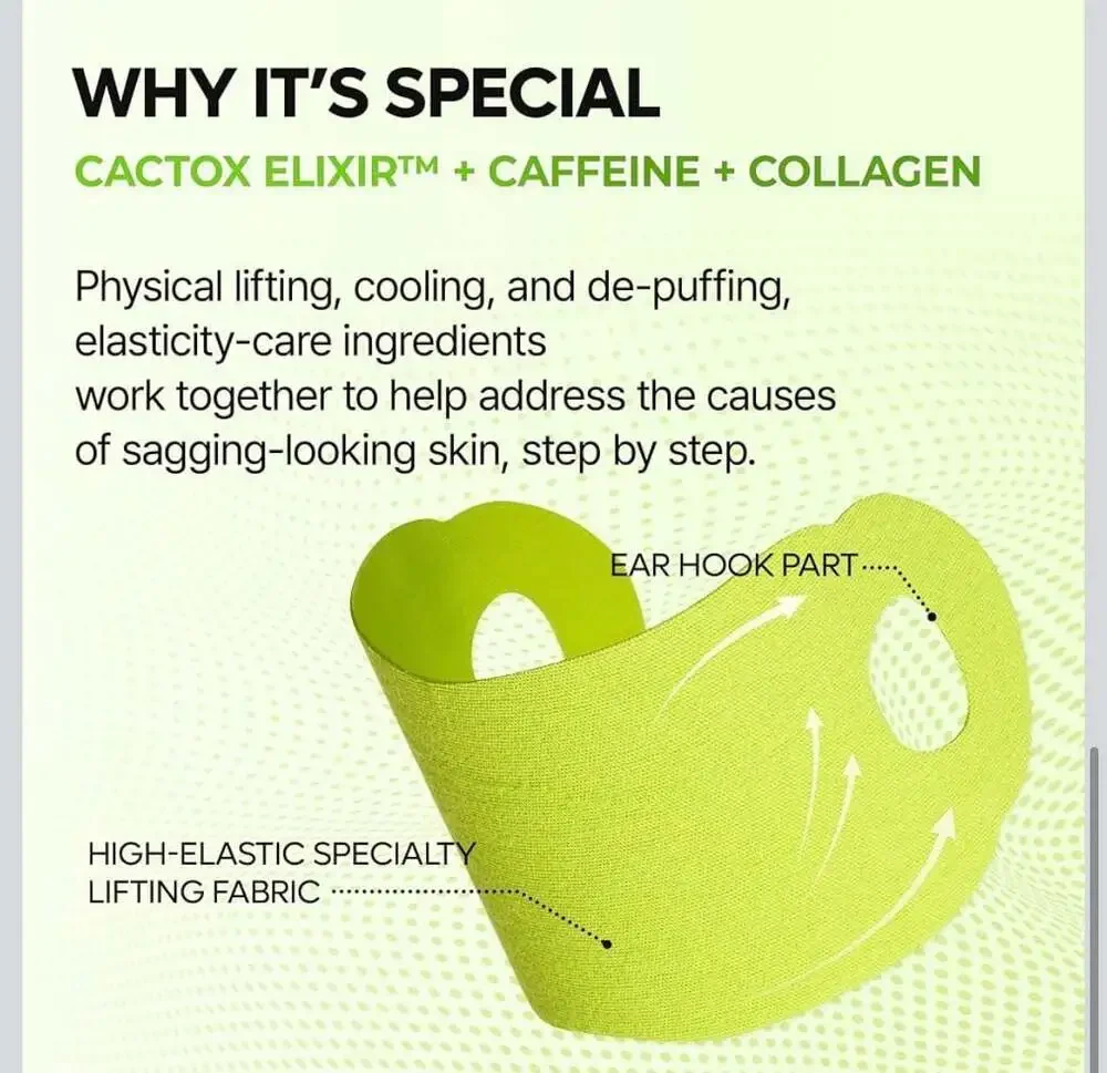 Dr. Melaxin Cactox Cooling V-Up Mask / V-Lifting Mewing Band, 4 Pack